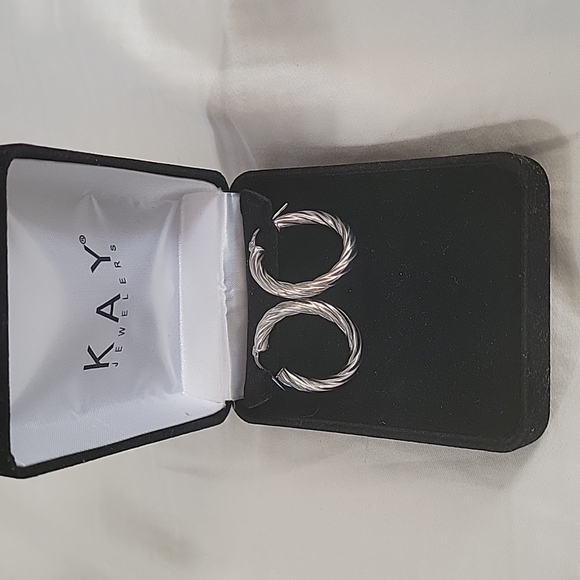 Sterling silver hoop earrings from Kay Jewelrers, NWOT🎉🎊 - Picture 2 of 6